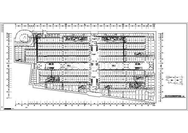 某市区著名商贸城CAD建筑设计施工图纸-图二