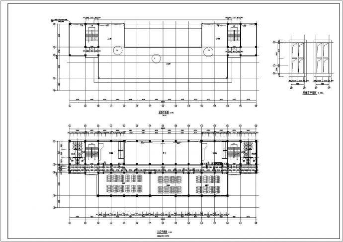 长沙中学五层综合教学楼建筑设计全套施工cad图_图1
