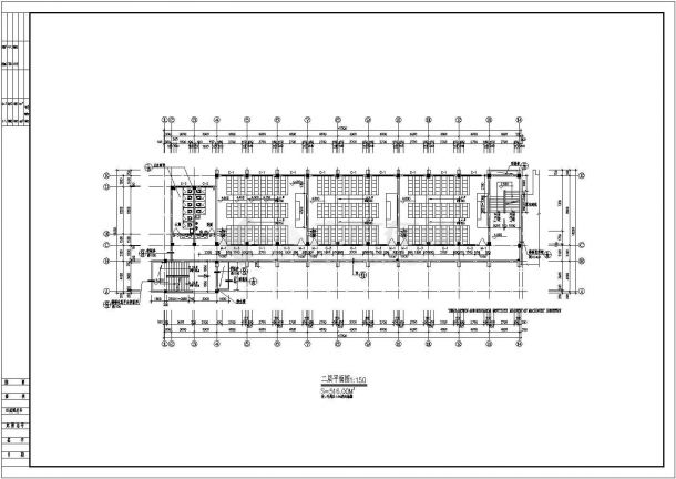 厦门市5层框架结构教学楼设计全套施工cad图-图二