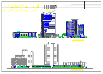 某市中心规划与设计cad施工图-图二