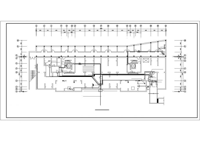 11层商住楼电气施工CAD平面布置参考图_图1