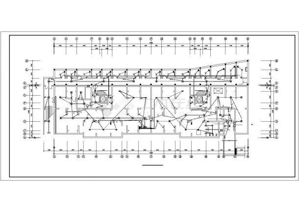 11层商住楼电气施工CAD平面布置参考图-图二