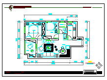 田园风格-2室1厅1卫 小户型住宅装修施工图（含效果图）_图1