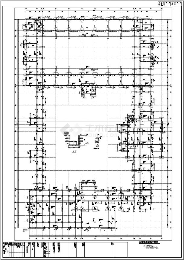浙江五层框架教学楼基础设计全套施工cad图-图二