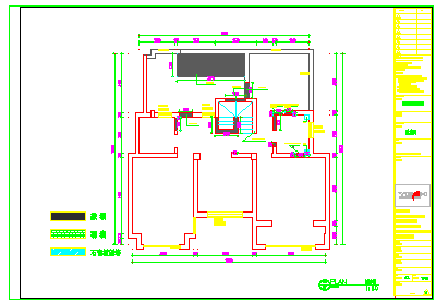 某欧式复式别墅室内装修cad设计图纸_图1