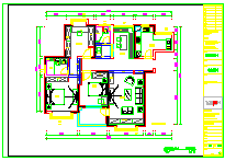 美式-三室两厅140㎡-蝶湾-能储物的美式小家装修cad图纸-图一