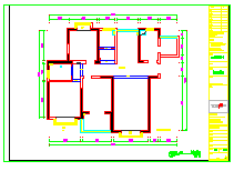 美式-三室两厅140㎡-蝶湾-能储物的美式小家装修cad图纸-图二