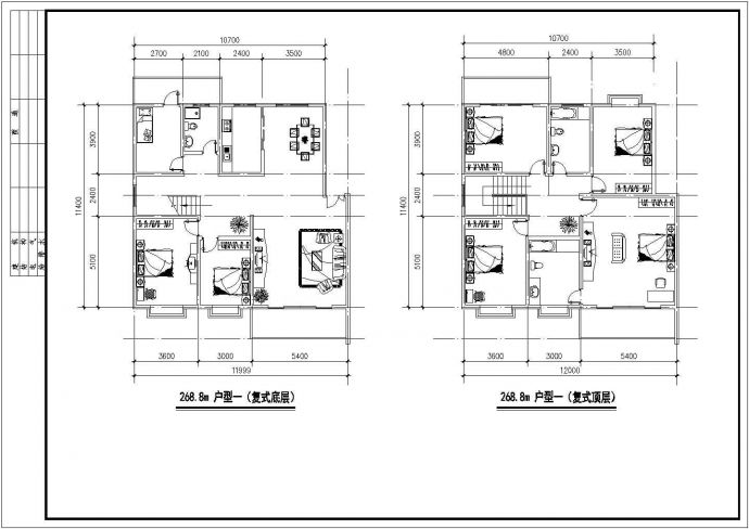 哈尔滨市东虹花苑小区经典实用的平面户型设计CAD图纸（共37张）_图1