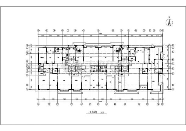 某框剪结构9层带阁楼2单元每单元2户住宅楼设计cad建筑施工图-图一