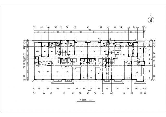 某框剪结构9层带阁楼2单元每单元2户住宅楼设计cad建筑施工图_图1
