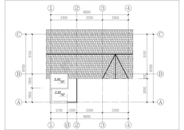 郑州市某村镇130平米2层砖混结构乡村别墅楼建筑设计CAD图纸-图一