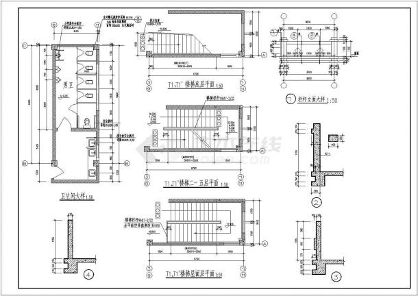 小学全套建筑基础详图-图一