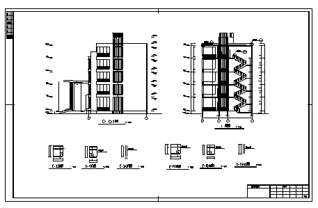 办公楼设计_某市某五层办公楼全套施工cad图(含计算书，结构图)-图一