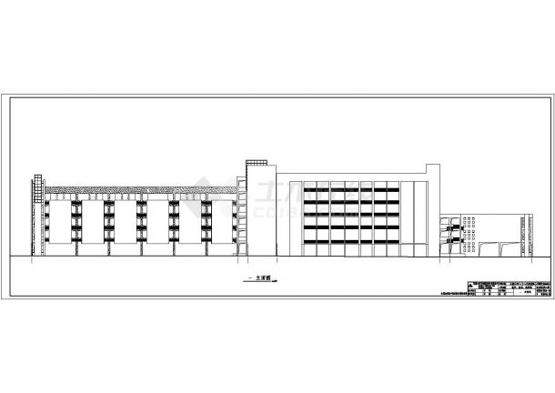 马鞍山9层框架结构中学教学楼设计全套施工cad图-图二