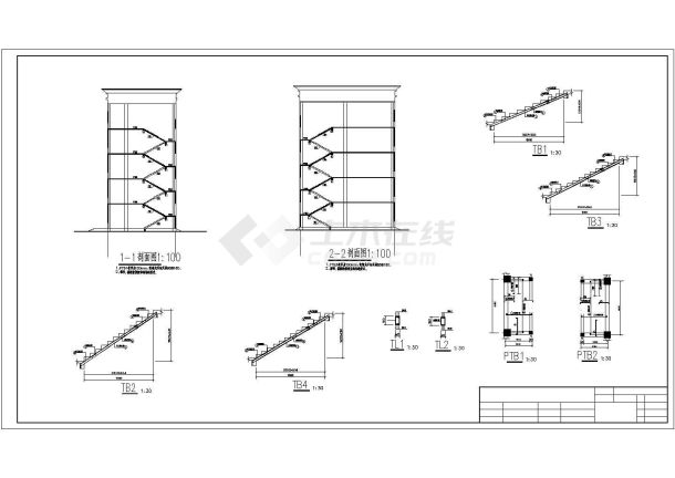 长沙5层框架结构教学楼建筑设计全套施工cad图（毕业设计）-图二