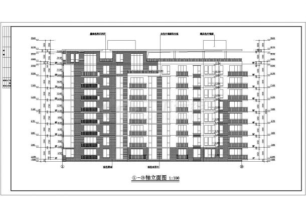 绵阳市某千6900平米9层框剪结构住宅楼全套建筑设计CAD图纸-图一