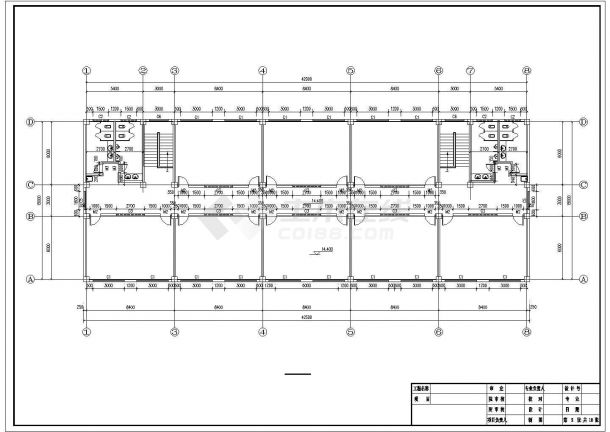 2800平米5层框架商务写字楼结构施工图-图一