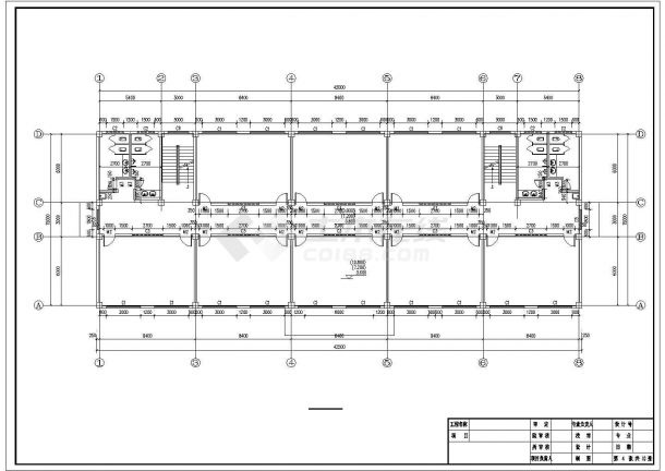 2800平米5层框架商务写字楼结构施工图-图二