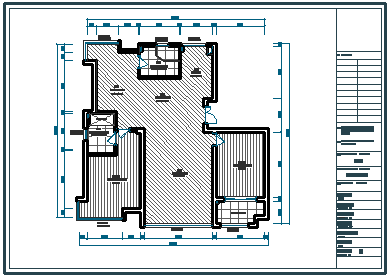 某现代二室两厅145㎡雅居装修设计cad图纸-图一