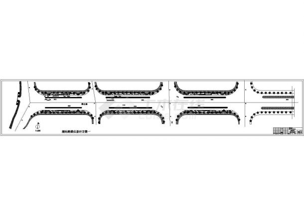 某工业园区城站路景观绿化规划设计施工CAD图纸-图一