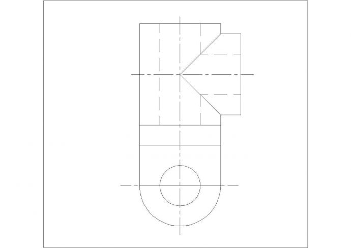 某支架类支撑左视图CAD平面构造设计_图1