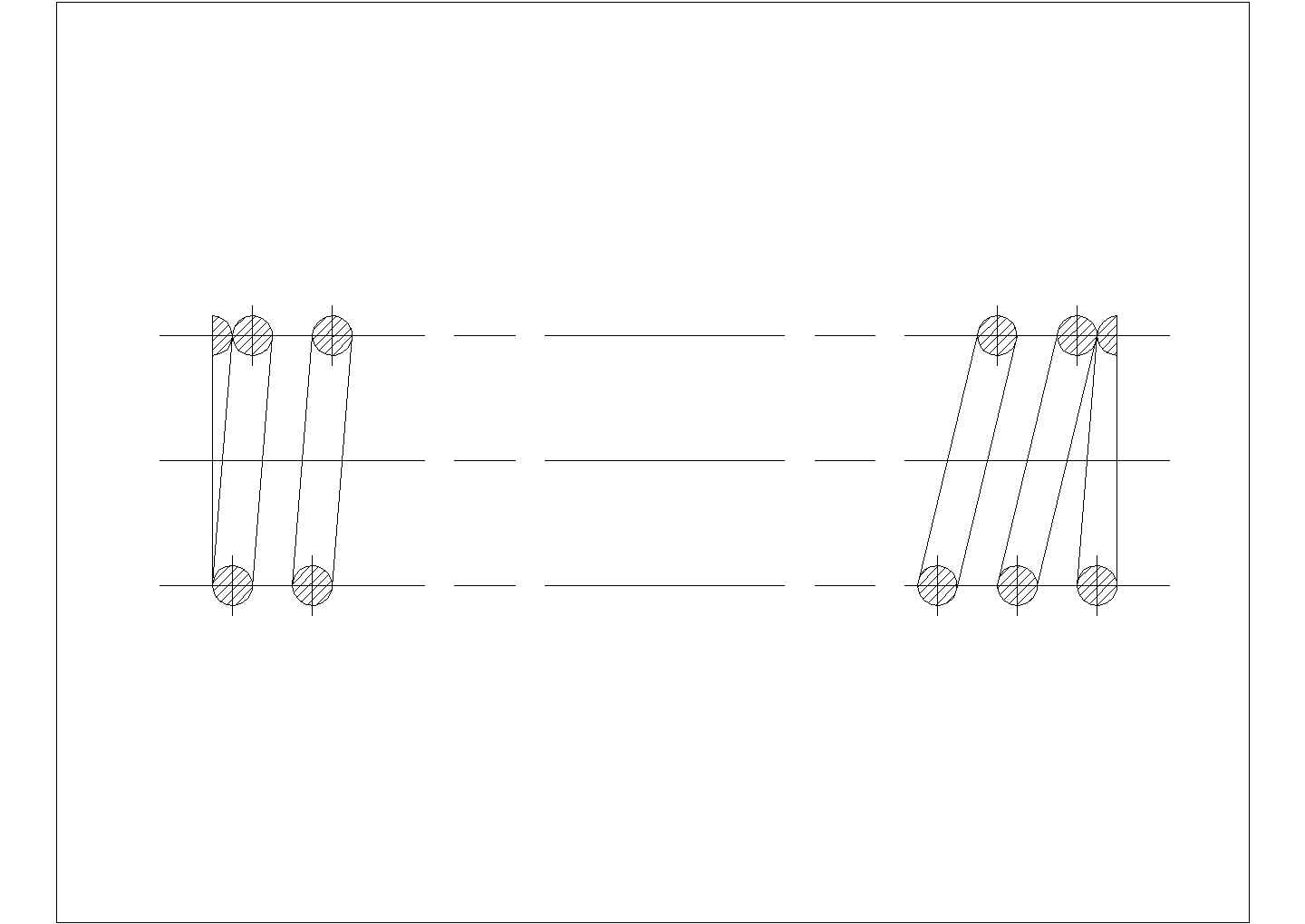 某轴承与弹簧类弹簧CAD设计构造平面图