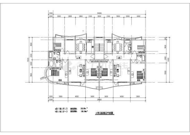 宜兴市某新建小区81-153平米左右的热门户型设计CAD图纸（5张）-图一