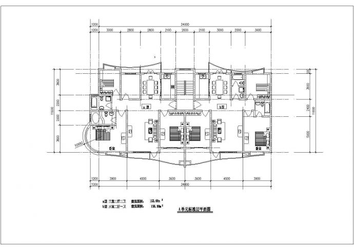 宜兴市某新建小区81-153平米左右的热门户型设计CAD图纸（5张）_图1