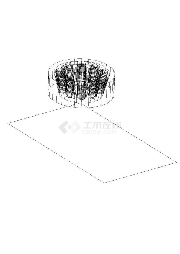 某轴承类圆柱滚子轴承CAD平立剖构造设计图纸-图一