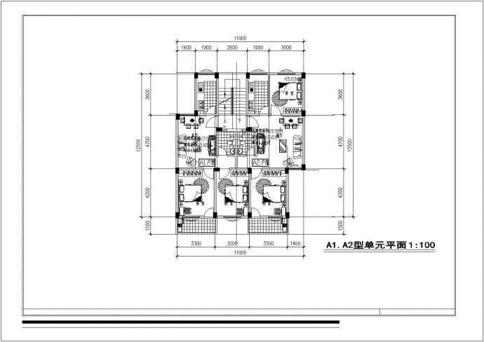某住宅单元平面图CAD图纸_图1