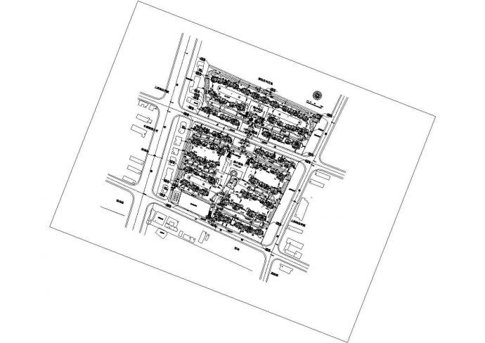 某小区规划总平面图CAD图纸_图1