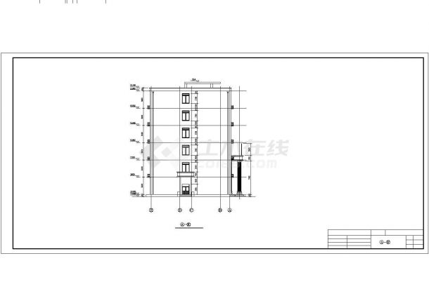 合肥市广兰路某5040平米六层钢混结构综合楼建筑+结构设计CAD图纸-图一