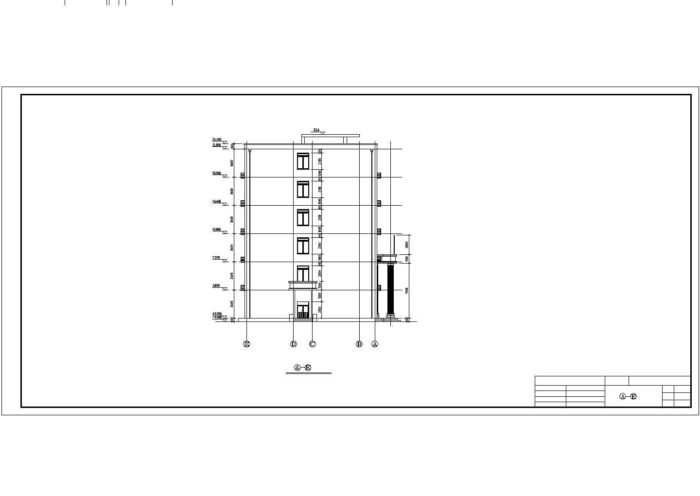 合肥市广兰路某5040平米六层钢混结构综合楼建筑+结构设计CAD图纸