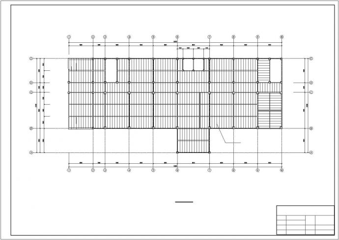 南昌市某工业区6900平米6层钢框架结构办公楼结构设计CAD图纸_图1