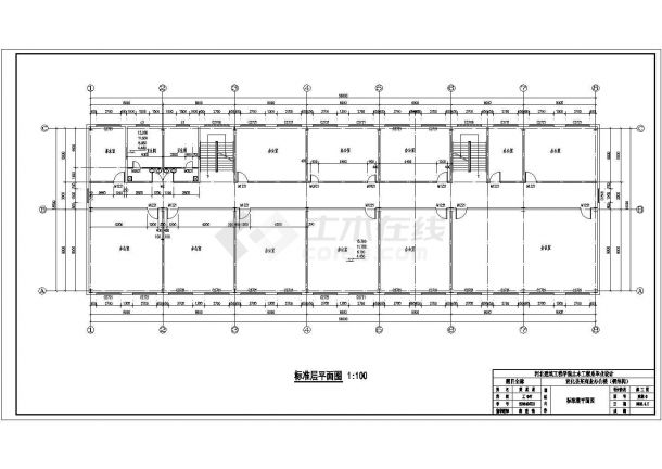济南市某化肥厂6050平米钢框架结构办公楼建筑和结构设计CAD图纸-图一