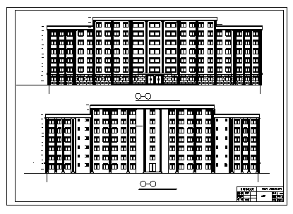 某市区某七层钢筋混凝土结构单位办公楼建筑施工cad图(含计算书，建筑，结构图)-图一