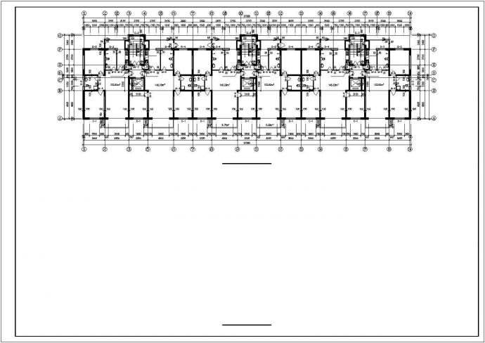 西安市新海花园小区14层框架结构住宅楼全套建筑设计CAD图纸_图1