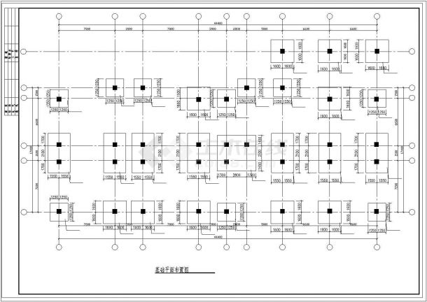 芜湖市某建筑公司5900平米6层框架办公楼结构设计CAD图纸-图一
