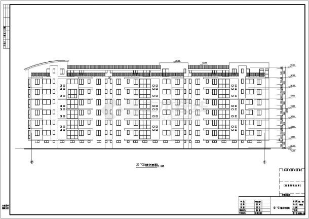 滁州市京海花园小区5250平6层砖混结构住宅楼建筑设计CAD图纸（含跃层）-图一