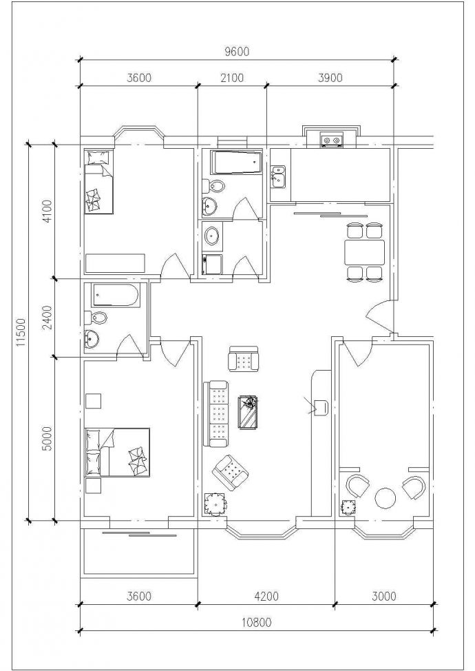 大连市诺德佳苑小区经典热门的平面户型设计CAD图纸（45张）_图1