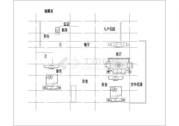 贵阳市丽泽花园小区经典实用的平面户型设计CAD图纸（共37张）-图一