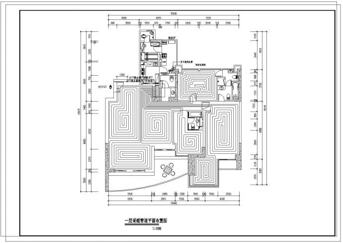 北京某别墅工程采暖系统方案图_图1