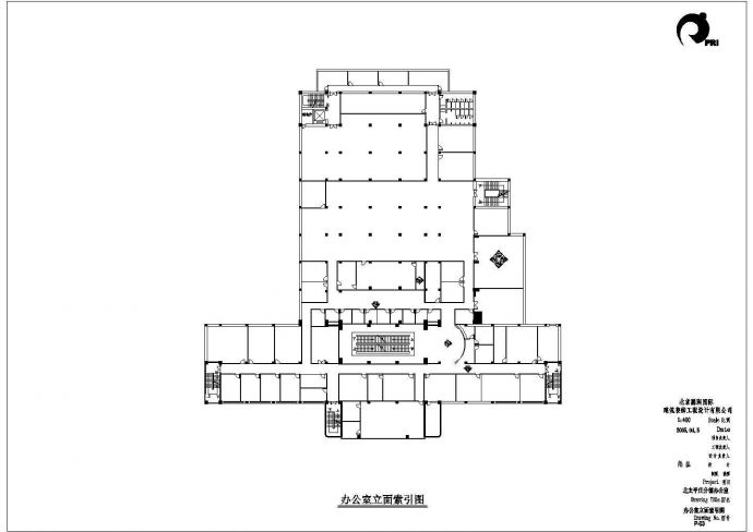 电器商场办公楼平面图CAD图纸_图1