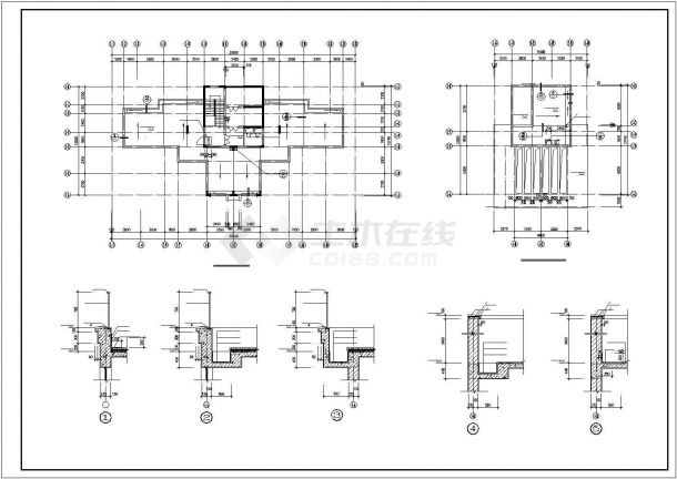 5100平米19层框剪结构住宅楼平立剖面设计CAD图纸（含机房层）-图二