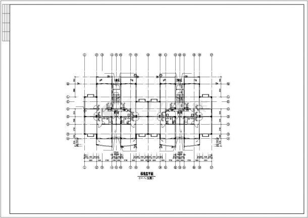 1700平米6层砖混结构住宅楼平立剖面设计CAD图纸（含架空层）-图一