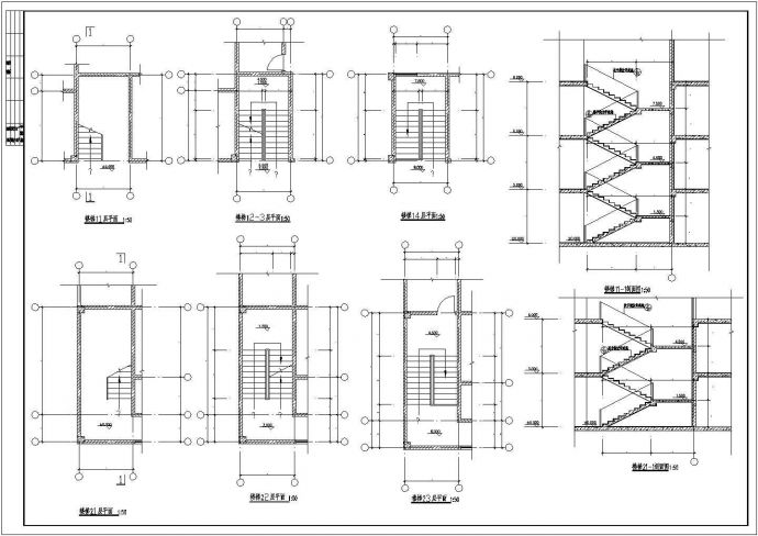 某四层框架结构幼儿园施工设计全套CAD图_图1