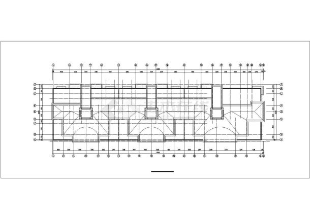 福州市某小区3900平米9+1层混合结构住宅楼平立剖面设计CAD图纸-图一
