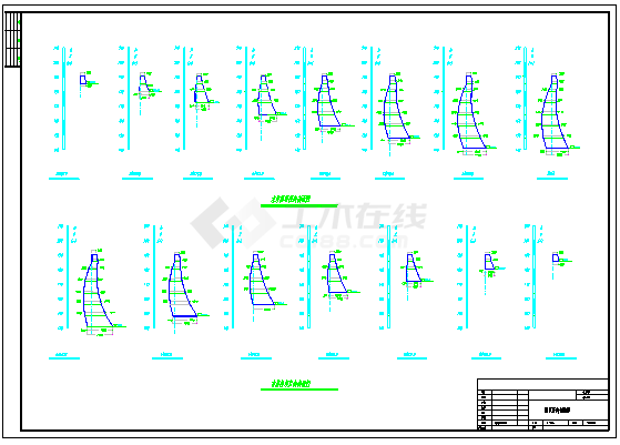 黑龙江某全套拱坝设计图（9张）-图二