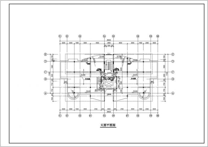 2500平米11层框剪结构住宅楼平立剖面设计CAD图纸（含天面层）_图1