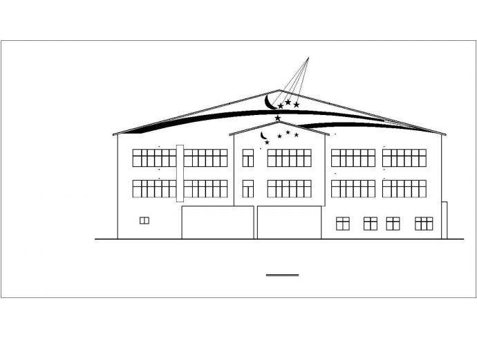 合肥市某幼儿园2200平米3层框架结构教学楼建筑CAD设计图纸_图1